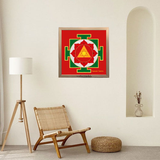 Ganesh Yantra Wall Art- For Success, Intelligence, New Beginnings